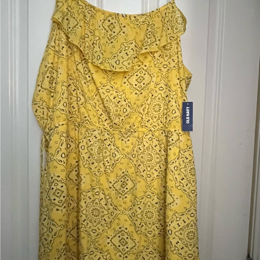 Old Navy Yellow Floral Dress
